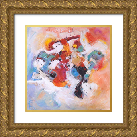 Il pennello girava vorticosamente Gold Ornate Wood Framed Art Print with Double Matting by Marzari, Tebo