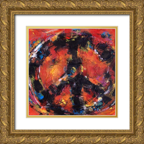 My Love Gold Ornate Wood Framed Art Print with Double Matting by Marzari, Tebo