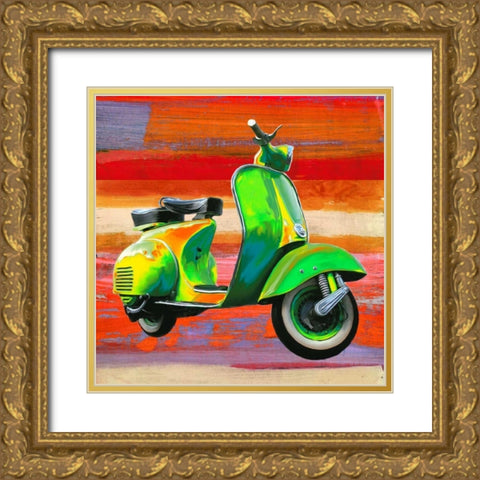 Pop Scooter I Gold Ornate Wood Framed Art Print with Double Matting by Rizzardi, Teo
