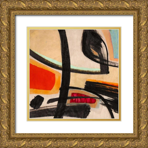 In the Sun I Gold Ornate Wood Framed Art Print with Double Matting by Perelli, Teo Vals