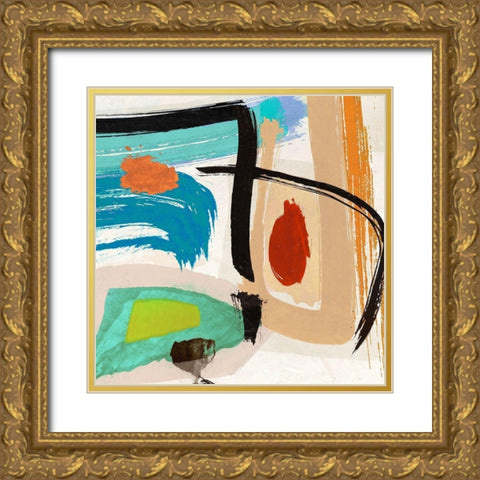 Aventure II Gold Ornate Wood Framed Art Print with Double Matting by Teo, Vals Perelli