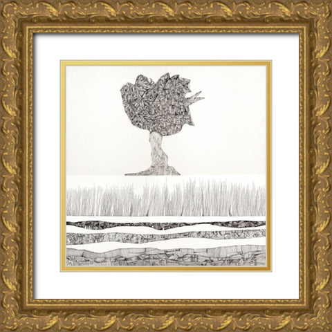 Ipotesi di paesaggio I Gold Ornate Wood Framed Art Print with Double Matting by Teruzzi, Vittorio