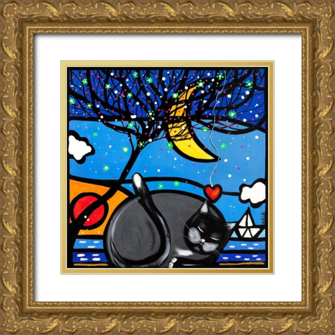 Il dolce sogno di Romeo Gold Ornate Wood Framed Art Print with Double Matting by Wallas