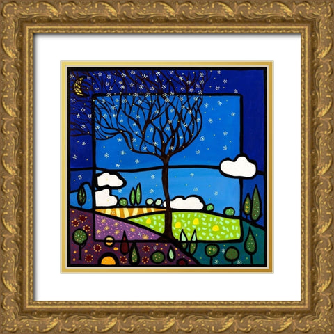 Sogno a primavera Gold Ornate Wood Framed Art Print with Double Matting by Wallas