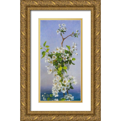 Blossom I Gold Ornate Wood Framed Art Print with Double Matting by Anderson, Sophie