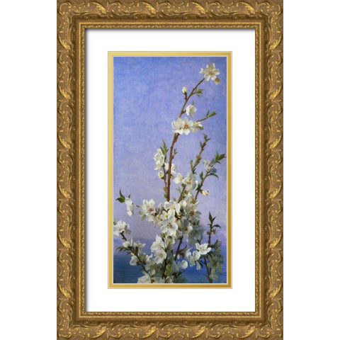 Blossom II Gold Ornate Wood Framed Art Print with Double Matting by Anderson, Sophie