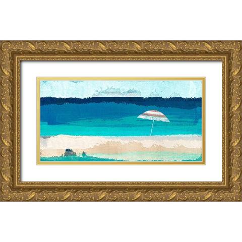 Tropical Breeze Gold Ornate Wood Framed Art Print with Double Matting by Alex, Blanco