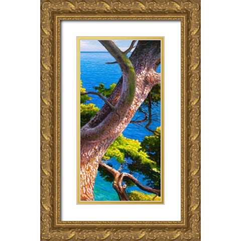 Lavandou III Gold Ornate Wood Framed Art Print with Double Matting by Galasso, Adriano