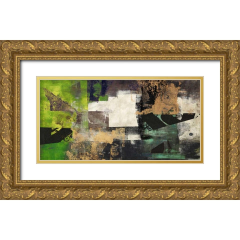 Emerald Gold Ornate Wood Framed Art Print with Double Matting by Aprile, Alessio