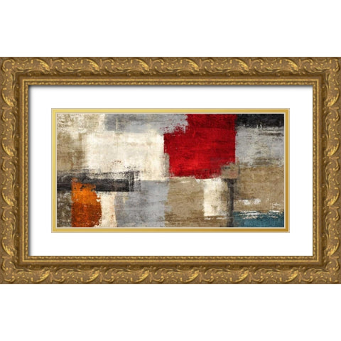 Jazz Gold Ornate Wood Framed Art Print with Double Matting by Aprile, Alessio