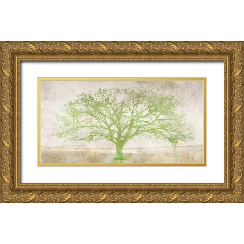 Green Tree Gold Ornate Wood Framed Art Print with Double Matting by Aprile, Alessio
