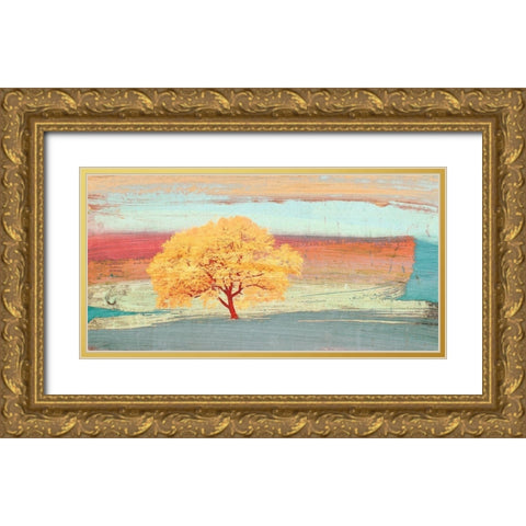 Treescape 2 Gold Ornate Wood Framed Art Print with Double Matting by Alessio, Aprile