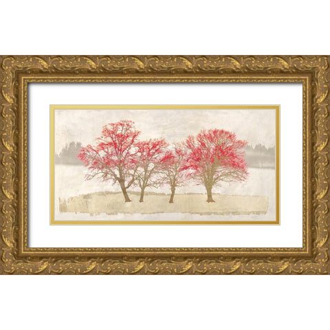 A Crimson Tale Gold Ornate Wood Framed Art Print with Double Matting by Alessio, Aprile