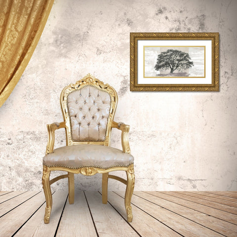 Ash Tree Panel Gold Ornate Wood Framed Art Print with Double Matting by Aprile, Alessio