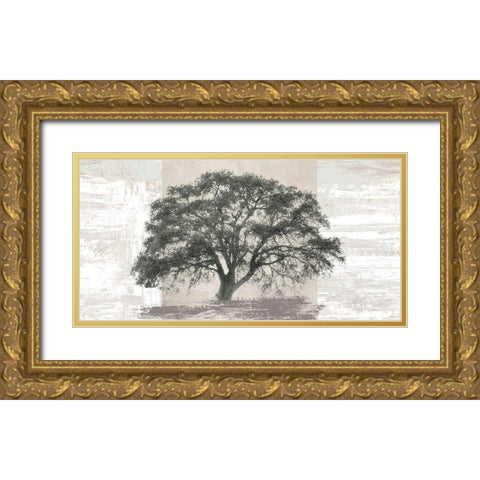 Ash Tree Panel Gold Ornate Wood Framed Art Print with Double Matting by Aprile, Alessio