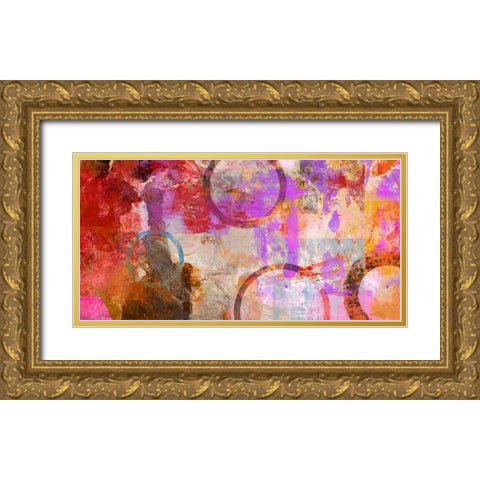 Circle Circus Gold Ornate Wood Framed Art Print with Double Matting by King, Amber