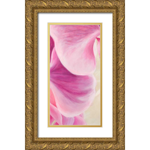 Purple Orchids II Gold Ornate Wood Framed Art Print with Double Matting by Ann, Cynthia