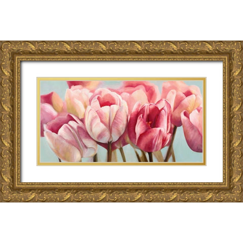 Printemps Gold Ornate Wood Framed Art Print with Double Matting by Ann, Cynthia
