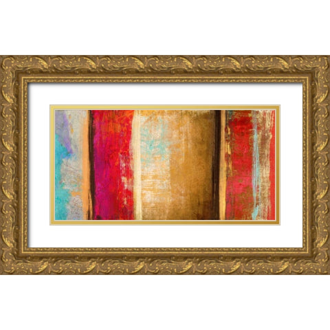 Juillet Gold Ornate Wood Framed Art Print with Double Matting by Baron, Alphonse