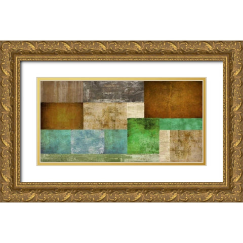 The Bush Gold Ornate Wood Framed Art Print with Double Matting by Baron, Alphonse
