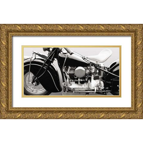 Vintage American bike Gold Ornate Wood Framed Art Print with Double Matting by Gasoline Images