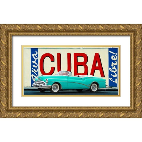 Cuba Libre, Havana Gold Ornate Wood Framed Art Print with Double Matting by Gasoline Images