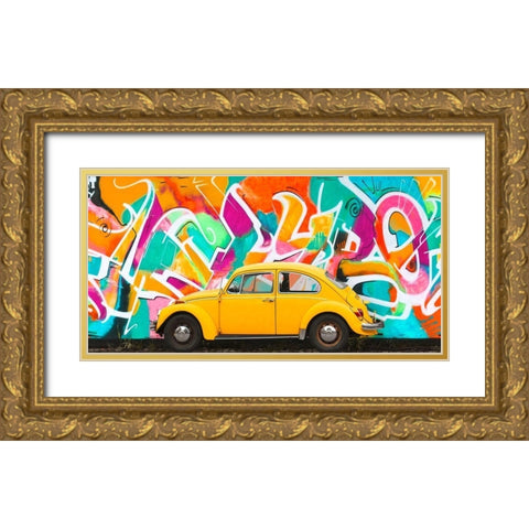 Iconic street art I Gold Ornate Wood Framed Art Print with Double Matting by Gasoline Images