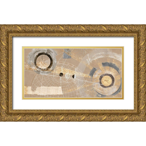Orbita solare Gold Ornate Wood Framed Art Print with Double Matting by Armenti, Arturo