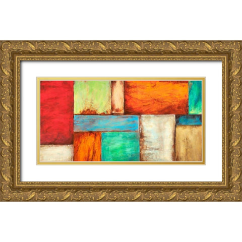 Colors of the Desert Gold Ornate Wood Framed Art Print with Double Matting by Munson, Anne