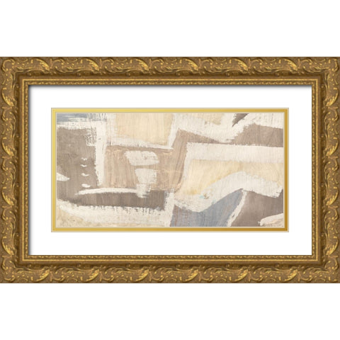 White Choreography Gold Ornate Wood Framed Art Print with Double Matting by Munson, Anne