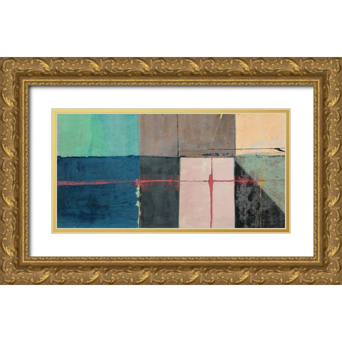 Collective Spirit (detail) Gold Ornate Wood Framed Art Print with Double Matting by Munson, Anne