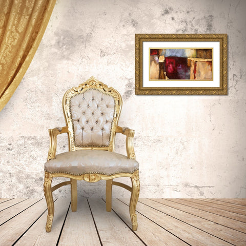 Rosso fiorentino Gold Ornate Wood Framed Art Print with Double Matting by Bacci, Leonardo