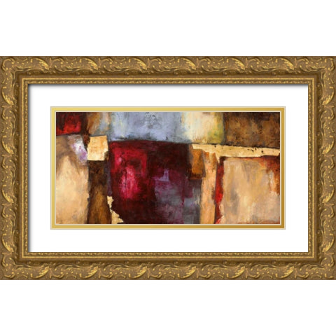 Rosso fiorentino Gold Ornate Wood Framed Art Print with Double Matting by Bacci, Leonardo