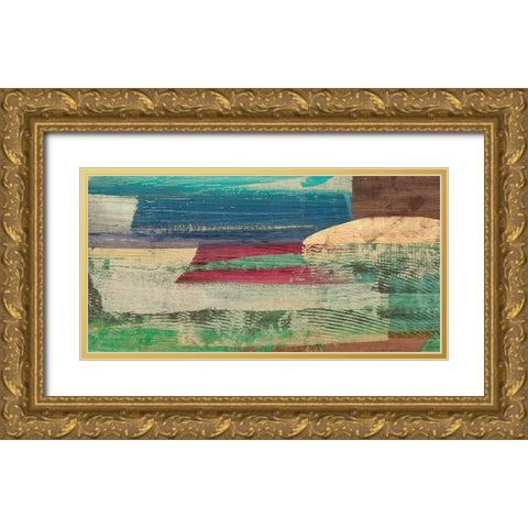 Early Morning on the Enchanted Lagoon Gold Ornate Wood Framed Art Print with Double Matting by Leonardo, Bacci