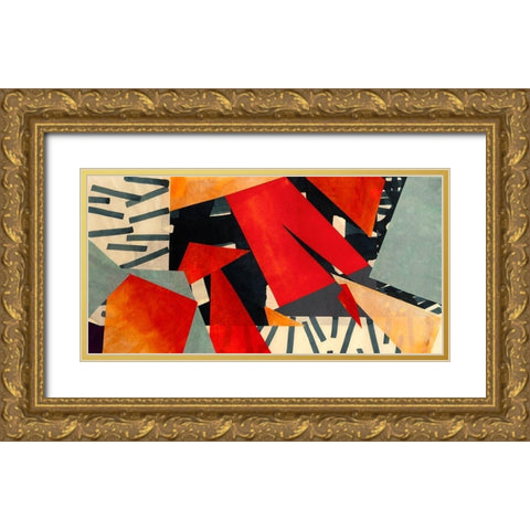 Memphis Blues Gold Ornate Wood Framed Art Print with Double Matting by Bacci, Leonardo