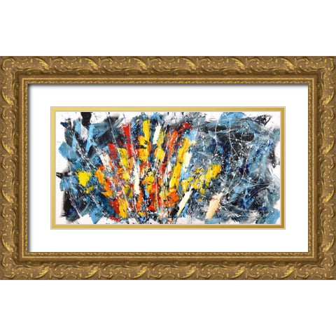 Rising Sun Gold Ornate Wood Framed Art Print with Double Matting by Ferri, Bob