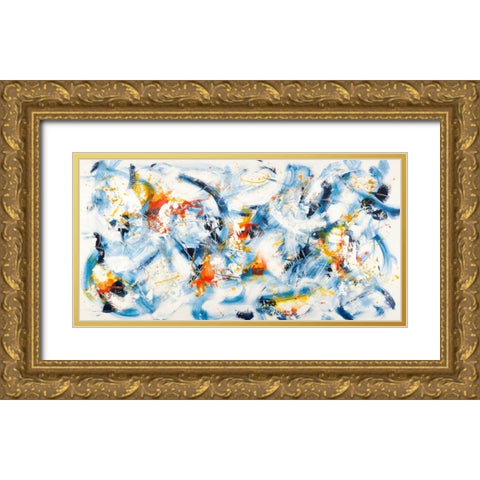 Gestures in Motion Gold Ornate Wood Framed Art Print with Double Matting by Ferri, Bob