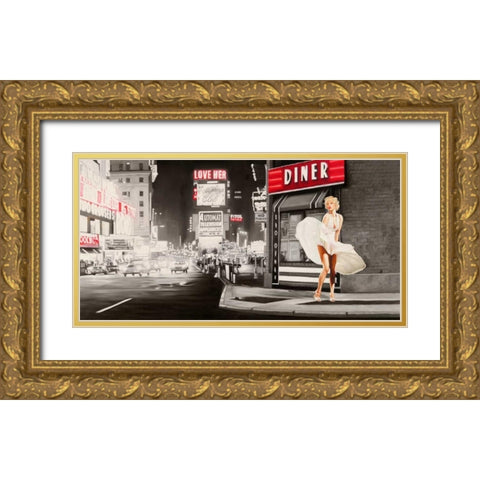 Love Her Gold Ornate Wood Framed Art Print with Double Matting by Benson, Pierre