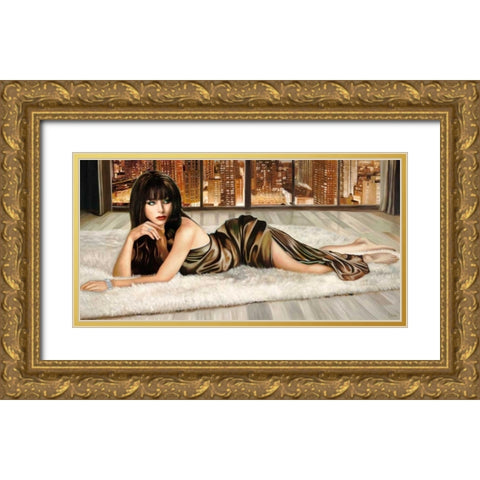 Venus in NYC Gold Ornate Wood Framed Art Print with Double Matting by Benson, Pierre