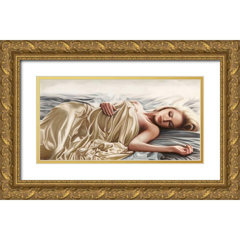 Sleeping Beauty Gold Ornate Wood Framed Art Print with Double Matting by Benson, Pierre