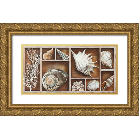 Memories of the Ocean Gold Ornate Wood Framed Art Print with Double Matting by Broome, Ted