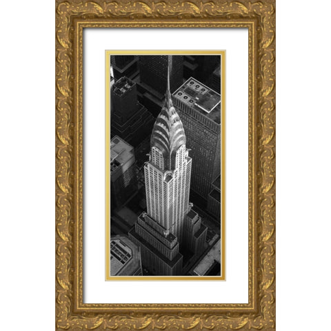 Chrysler Building NYC Gold Ornate Wood Framed Art Print with Double Matting by Davidson, Cameron