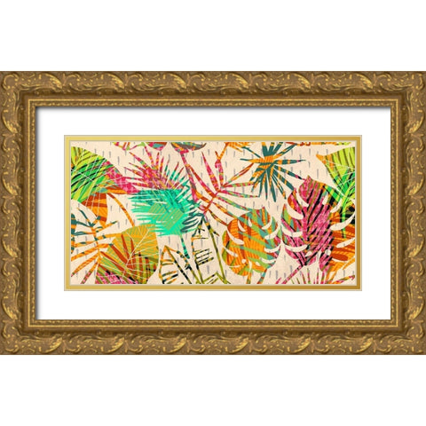 Palm Festoon Gold Ornate Wood Framed Art Print with Double Matting by Grant, Eve C.