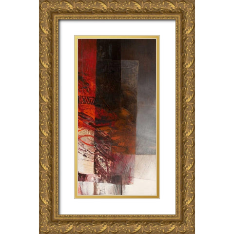 Paesaggio II Gold Ornate Wood Framed Art Print with Double Matting by Censini