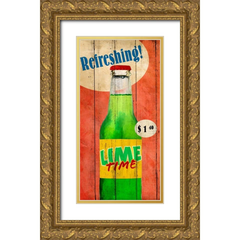 Refreshing Gold Ornate Wood Framed Art Print with Double Matting by Teller, Skip