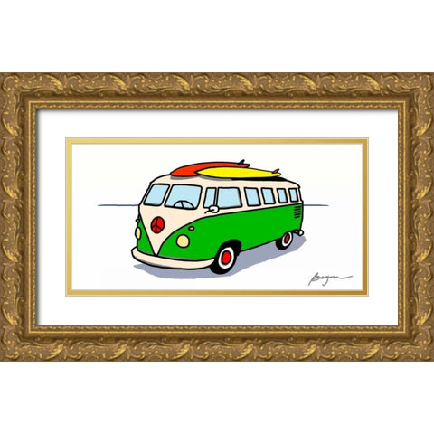 Peace Wagon Gold Ornate Wood Framed Art Print with Double Matting by Beyon, Carlos