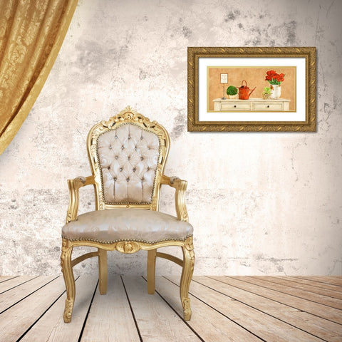 Mon jardin II Gold Ornate Wood Framed Art Print with Double Matting by Dellal, Remy