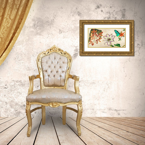 Panneau Botanique I Gold Ornate Wood Framed Art Print with Double Matting by Dellal, Remy