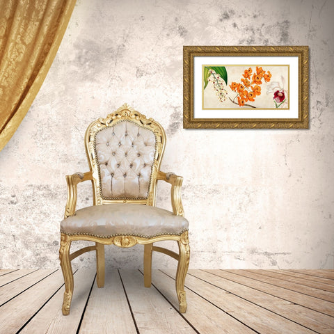 Panneau Botanique II Gold Ornate Wood Framed Art Print with Double Matting by Dellal, Remy