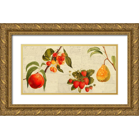 Fruits de saison Gold Ornate Wood Framed Art Print with Double Matting by Dellal, Remy